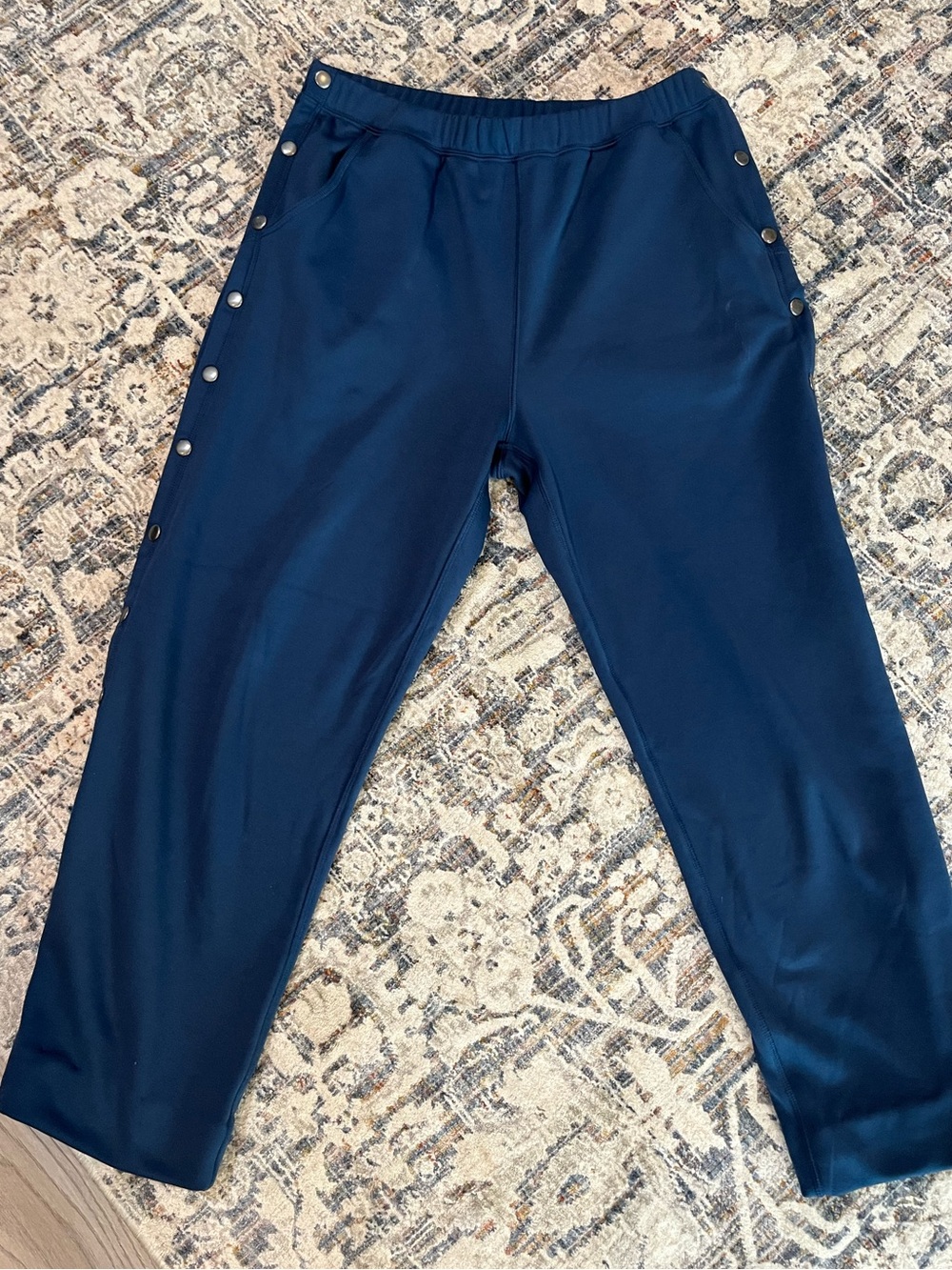 Renova medical wear Navy Snap-Trim women’s track Pants